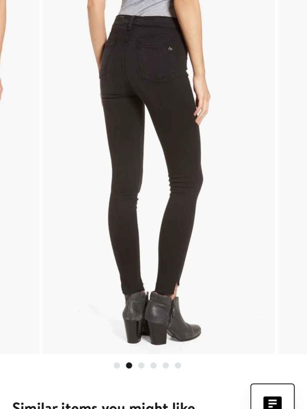rag & bone Black Women's Skinny Jeans - Picture 3 of 4